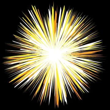 Abstract shape isolated on black background Stock Illustration