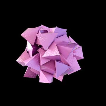 Abstract shape isolated on black Stock Illustration