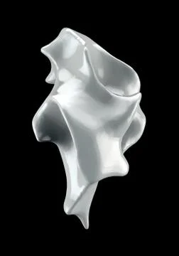 Abstract shape isolated on white background. 3d illustration, 3d rendering. Stock Illustration