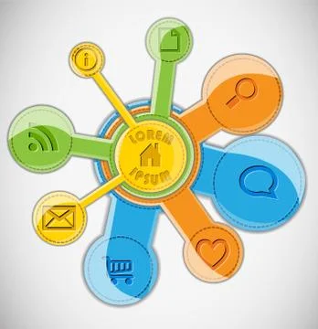 Abstract shape layout. Illustrazione stock