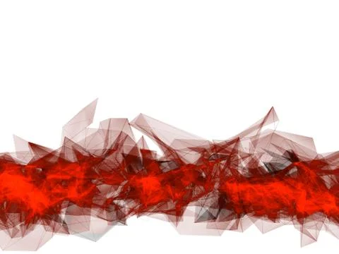 Abstract shape of lines and polygons. White background. Digital illustration. Stock Illustration