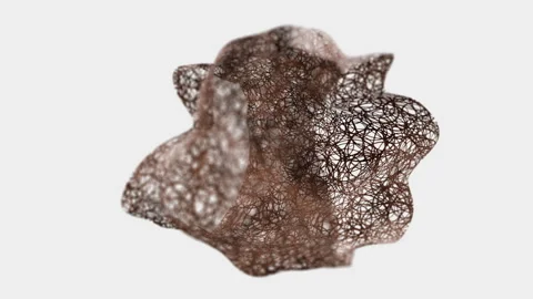 Abstract shape moving in slow motion with intricate texture and colors Stock Footage 320529972