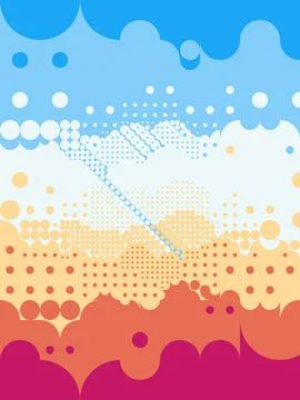 Abstract Shape Pattern with pastel colors Stock Illustration