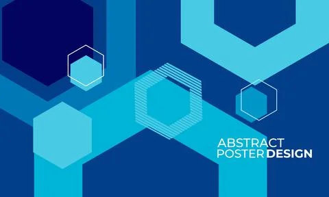 Abstract Shape Poster with Modern Geometric Elements Illustrazione stock
