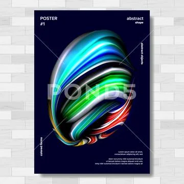 Abstract Shape Poster Vector. Background For Poster Design. Smear, Stripe Stock Illustration