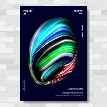 Abstract Shape Poster Vector. Background For Poster Design. Smear, Stripe Illustrazione stock