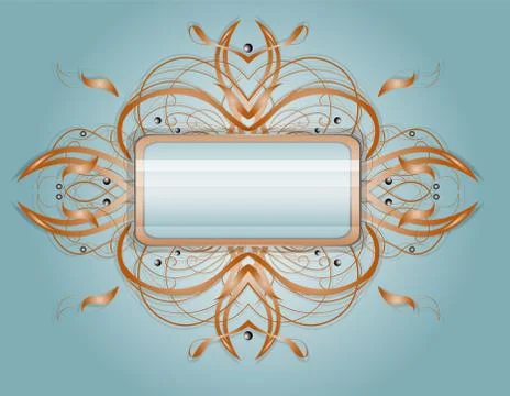 Abstract shape with rectangle. Stock Illustration