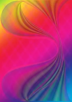 Abstract shape on red blue bright background Illustrazione stock