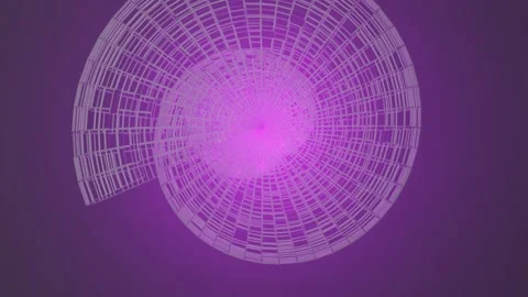 Abstract shape resembling a shone shell, wireframe design, 3d art element Stock Footage 139285634