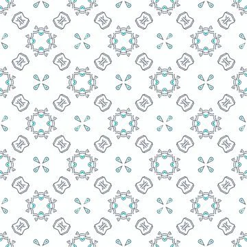 Abstract shape seamless, ornament pattern ready to print Stock Illustration