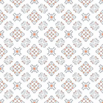 Abstract shape seamless, ornament pattern ready to print Stock Illustration