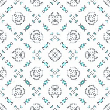 Abstract shape seamless, ornament pattern ready to print Stock Illustration