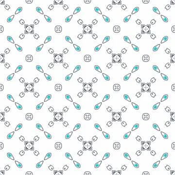 Abstract shape seamless, ornament pattern ready to print Stock Illustration