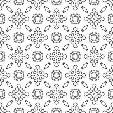 Abstract shape seamless, ornament pattern ready to print Stock Illustration