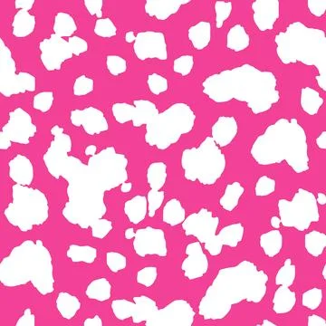 Abstract Shape seamless pattern with White spots. Vector doodle illustration  Stock Illustration