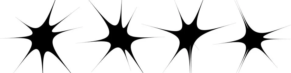 Abstract shape set. Contours of different irregular abstract shapes. Stock Illustration