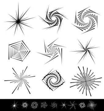 Abstract shape set. Different geometric forms Illustrazione stock