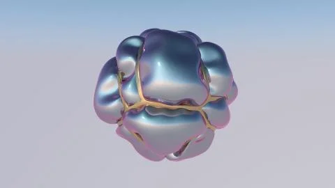 Abstract shape in the sky. Cloth effect. Abstract illustration, 3d rendering. Stock Illustration