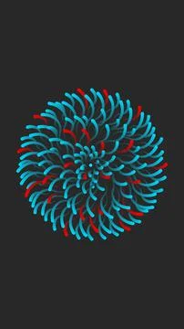 Abstract shape of a sphere made of thin overlapping curves, a futuristic livi Stock Illustration