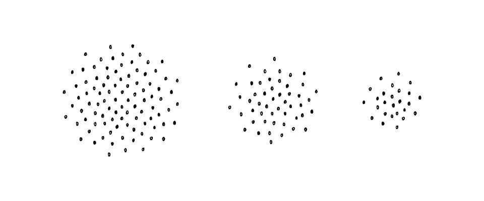 Abstract shape spray collection. Stock Illustration