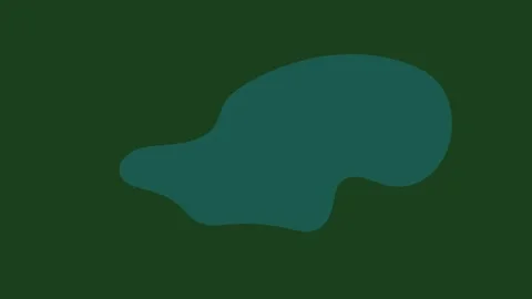 Abstract shape streamlined figure moves chaotically on green background Stock Footage 313955817