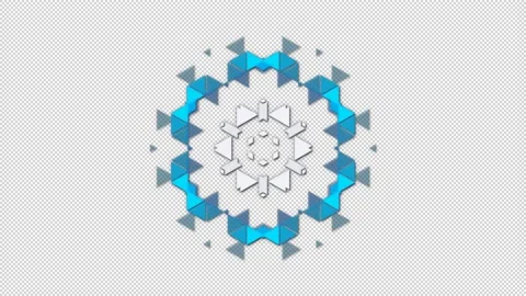 Abstract shape on transparent background, alpha channel, loop Stock Footage 142607004