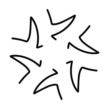 Abstract shape vector art design element modern and contemporary illustration Stock Illustration