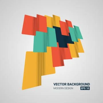 Abstract shape vector design. Universal modern composition Illustrazione stock