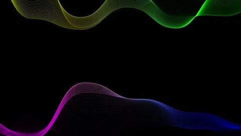 Abstract shape wave lines background animation, Abstract background with fl.. Stock Footage 329202507