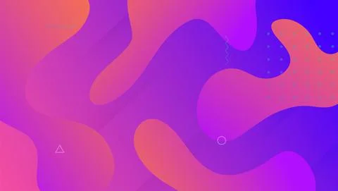 Abstract Shape. Wavy Technology Invitation. Creative Frame. Purp Stock Illustration