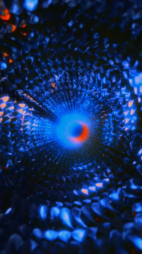 Abstract shapes and light move, creating an interesting tunnel effect Stock Footage 323443333