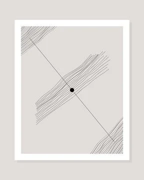 Abstract shapes and lines background. Trendy poster design. Modern geometric Stock Illustration