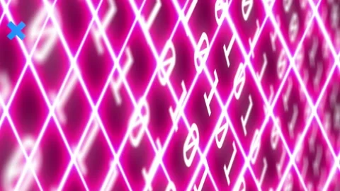 Abstract shapes and network of digital icons against binary coding data Stock Footage 312520348