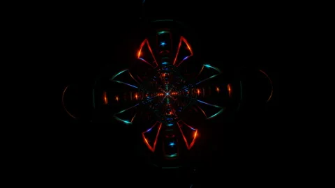 Abstract shapes and strobe lights in a fluid seamless video loop Stock Footage 326871074