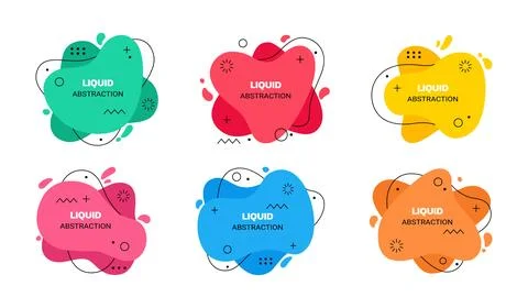 Abstract shapes. Banner desk elements, graphic geometric logo templates, brig Stock Illustration