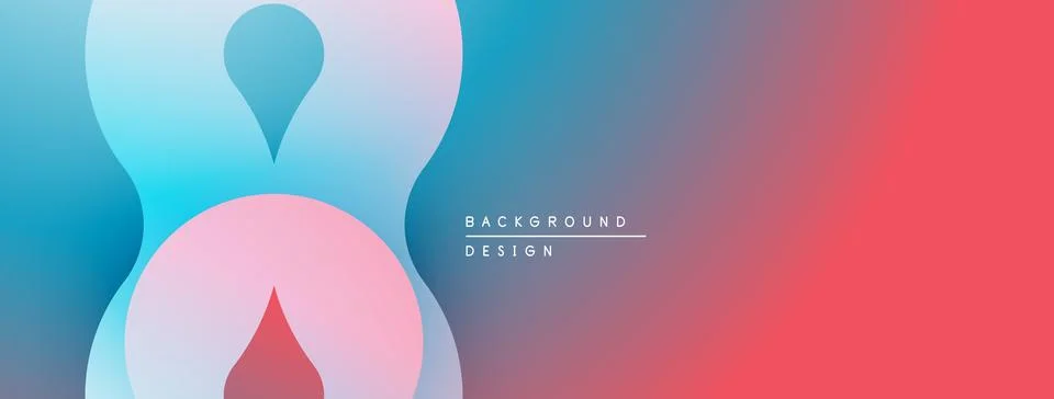 Abstract shapes blend, creating gradient background. Soft pinks, blues Stock Illustration