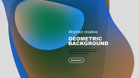 Abstract shapes blend, creating vibrant background. Text promotes further イラスト素材