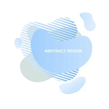 Abstract shapes blue form isolated on white background. Stock Illustration