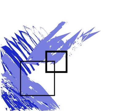 Abstract shapes with brushstrokes vector Illustrazione stock