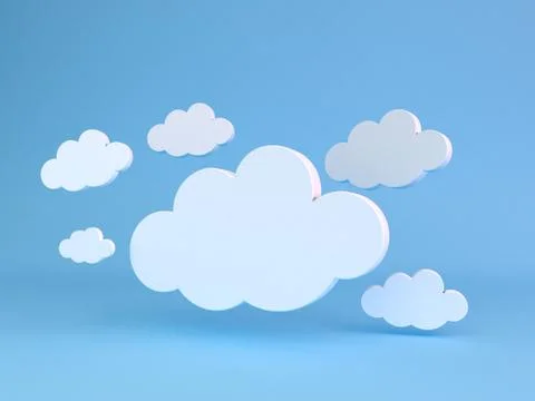 Abstract shapes of clouds. Stock Illustration