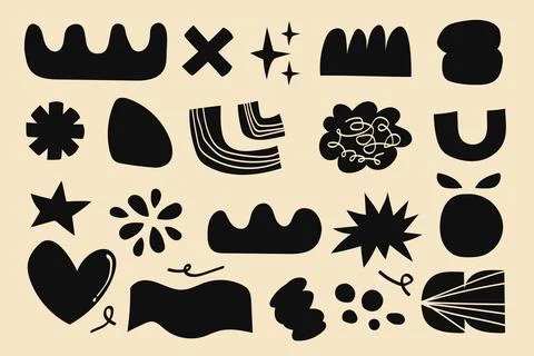 Abstract Shapes Collection - Modern Vector Art Design Stock Illustration