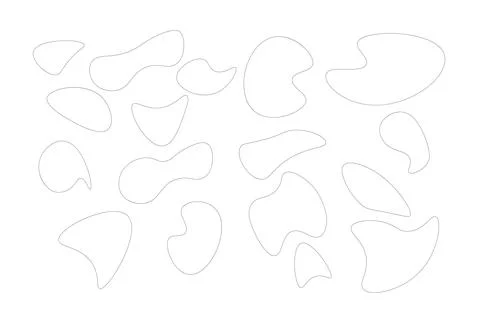 Abstract Shapes Collection  Organic Forms and Blobs for Creative Designs Stock Illustration