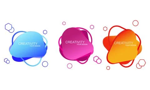 Abstract shapes composition background, logo, presentation or flyer. Set icon 스톡 일러스트