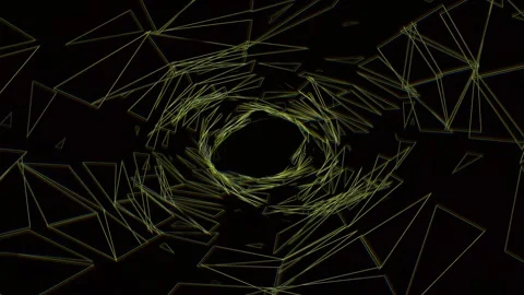 Abstract shapes create a swirling effect in a dark space Stock Footage 340015591