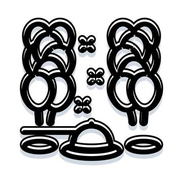 Abstract shapes creating a modern black and white pattern Stock Illustration