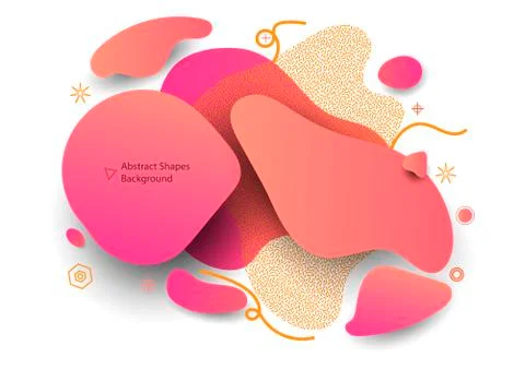 Abstract shapes dynamic concept background. Stock Illustration