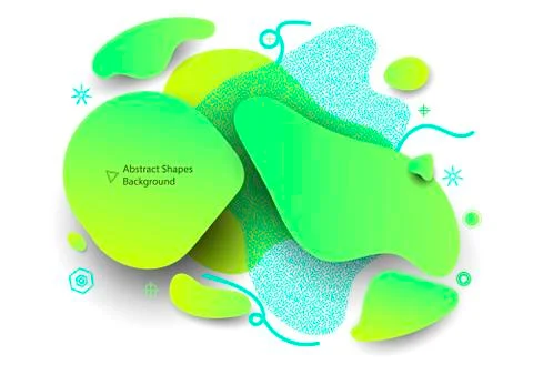 Abstract shapes dynamic concept background. Stock Illustration