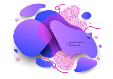 Abstract shapes dynamic concept background. Unique Stock Illustration