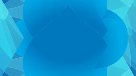 Abstract shapes fluid motion flowing background with soft, rounded blue and geom Vidéo 330529463