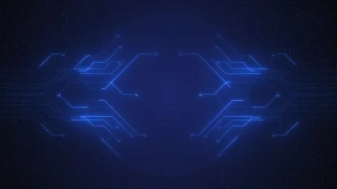 Abstract shapes forming circuit board design Technology, digital, futuristic Stock Footage 312026743